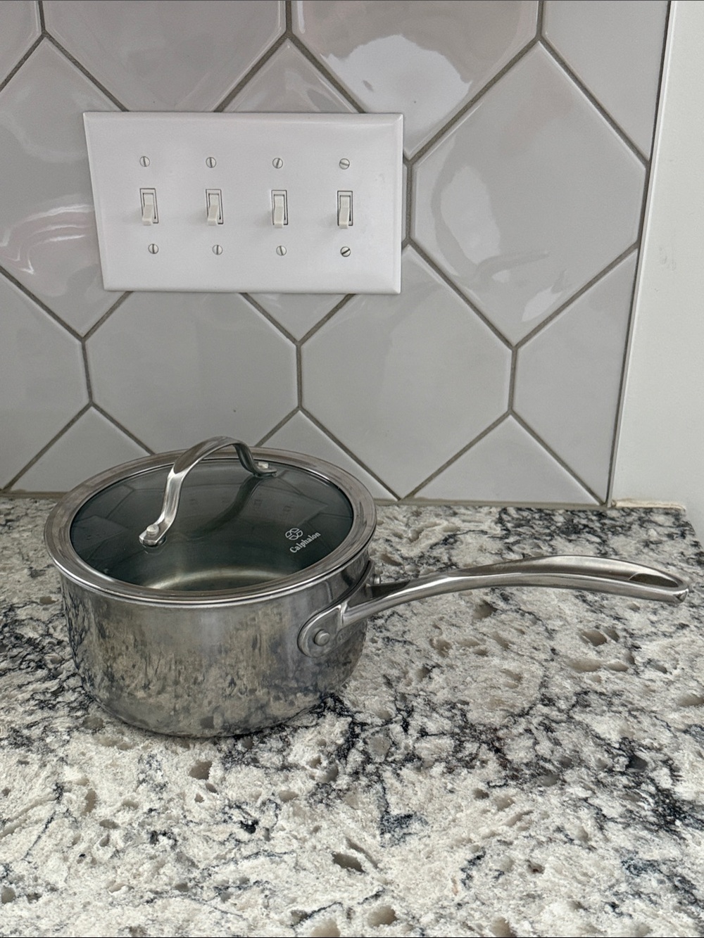 Calphalon Stainless Steel Saucepan with Glass Lid - Silver